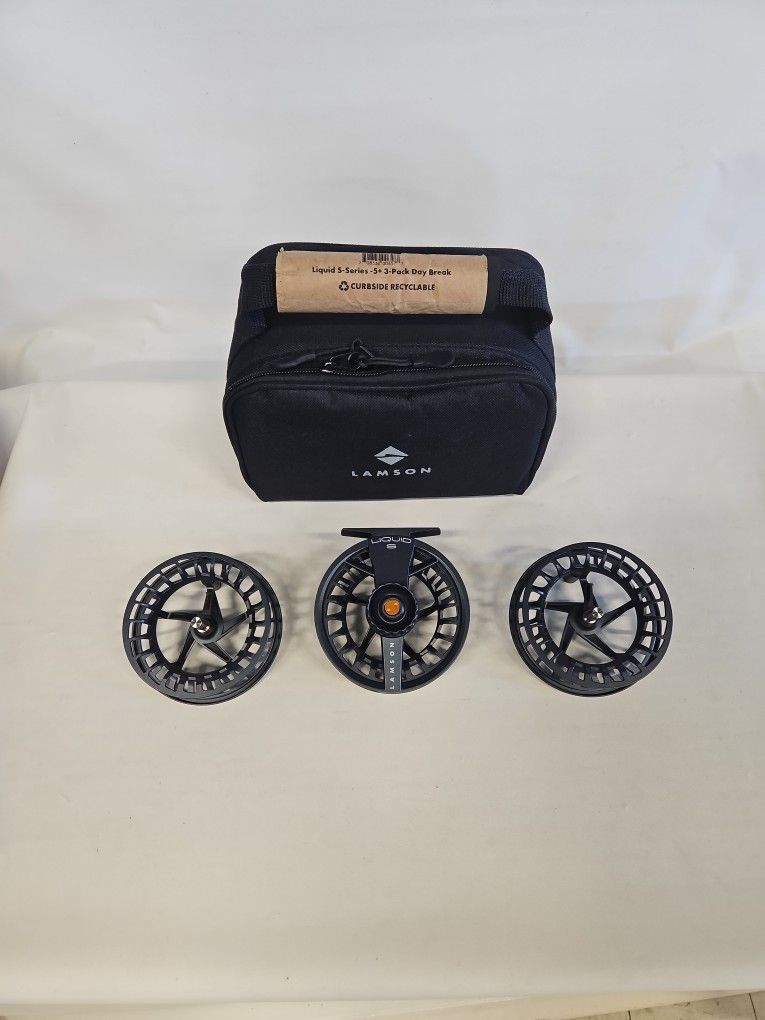 Lamson Liquid S 5+ 3 Pack Day Break Fly Reel & Spools 813446-1
