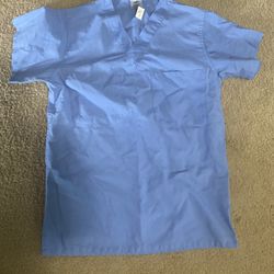 Light Blue Scrub Top