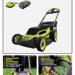 RYOBI RY401180VNM 40V HP Brushless Self-Propelled Lawn Mower - Black/Green
