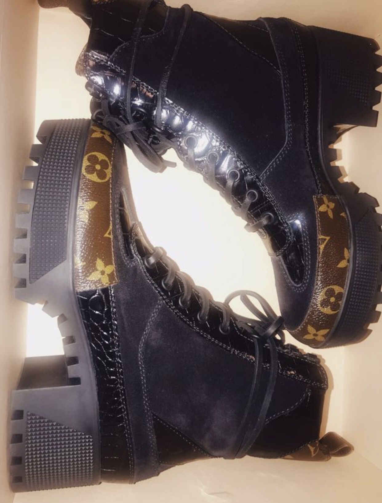 Louis Vuitton Laureate Platform Desert Boots - Black Boots, Shoes