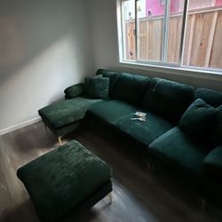 Green & Gold Couch 