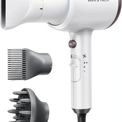 Wavytalk Blown Away Ionic Hair Dryer with Diffuser for Curly Hair 1875W Fast Drying, 3 Attachments 