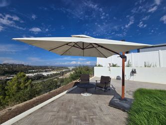 FREE – Purple Leaf 10' x 10' Cantilever Patio Umbrella Only Base Not Included – Oceanside