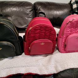Coach Bags Back Packs New, Black,Red , Pink $125 Each Or $300 For All Of Them 