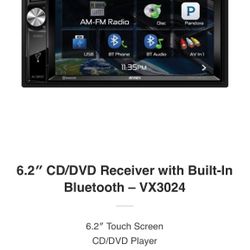 Jensen Vx3024 Cd/dvd Player Bluetooth Back Camera 