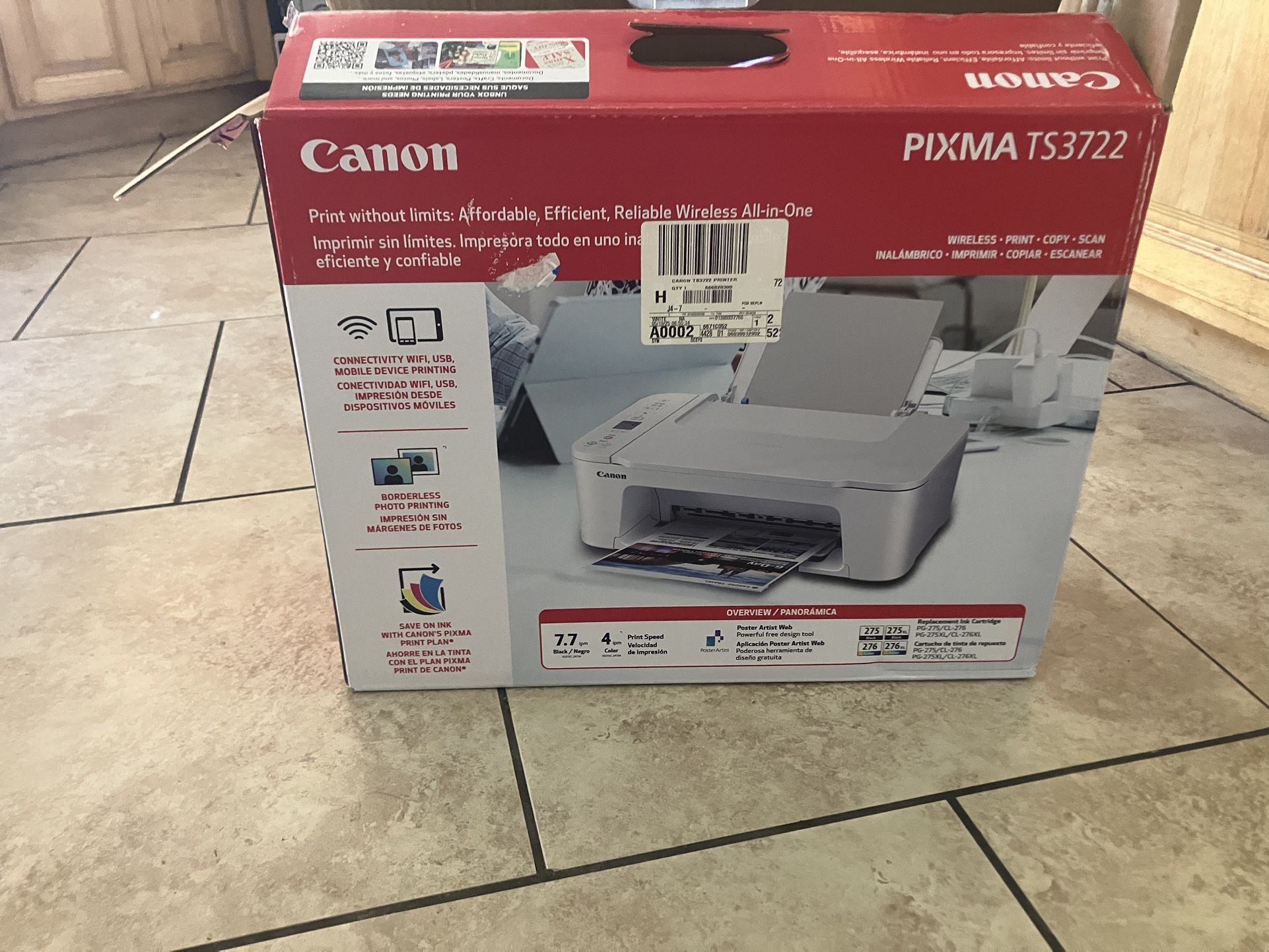 Canon pixma ts3722 Printer 