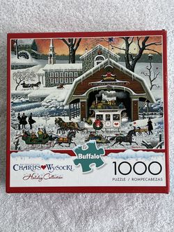 Christmas Collection Charles Wysocki Buffalo Puzzle 1000 Pieces with Poster