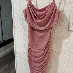 pink pearl dress 
