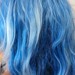 Halloween Blue Wig 