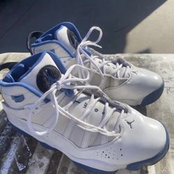 Size 9.5 - Jordan 6 Rings White Dark Marina Blue