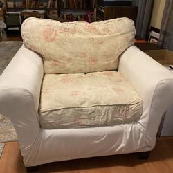  Set of 2 Overstuffed Chairs And 1 Ottoman
