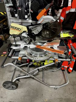 RIDGID 12" Sliding Miter Saw with Rolling Stand