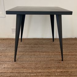 Metal Dining Table - Dark Grey Steel