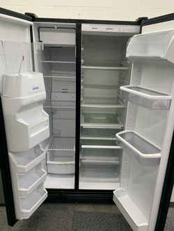 Black whirlpool side by side fridge