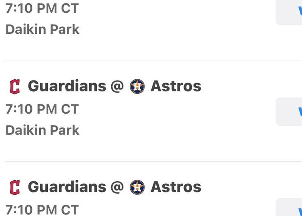 Astros vs Guardians Series Tickets
