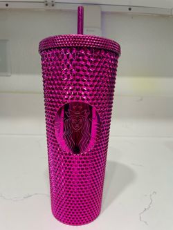 Starbucks Christmas 2022 Pink Sangria Bling Venti Metallic Studded