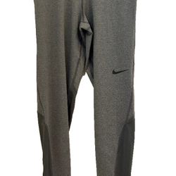 Nike Pro Dri Fit Heather Grey Women's Cropped Leggings Pants Yoga Activewear Yoga Size L Large 