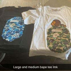 Bape Tee Large And Medium 