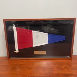 Wood Framed Shadow box International Signal Flag “3’