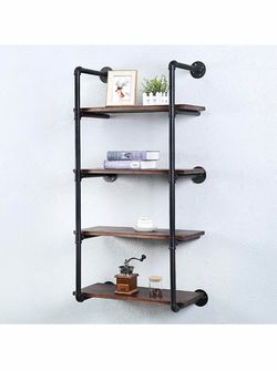 Rustic floating shelves 4-tier