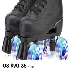 Skates Roller Skate Shoes 4 Wheels Quad Sneakers Skating Outdoor Indoor Sport Beginner Men And Women
