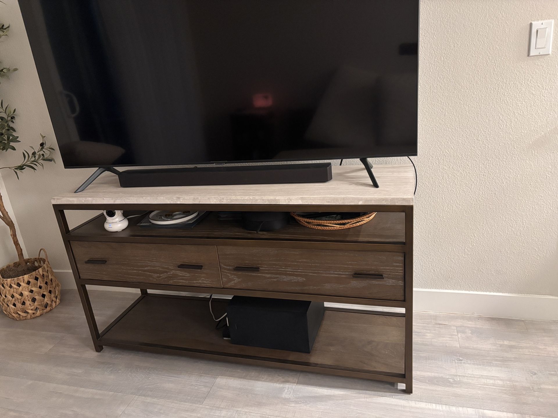 Nate And Jeremiah TV Media Stand Stone