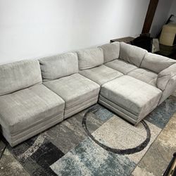 Costco Modular Free Delivery Sectional Sofa Ottoman Couch Set