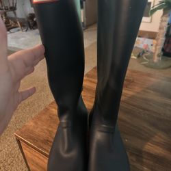 Tall Hunter Rain Boots Navy
