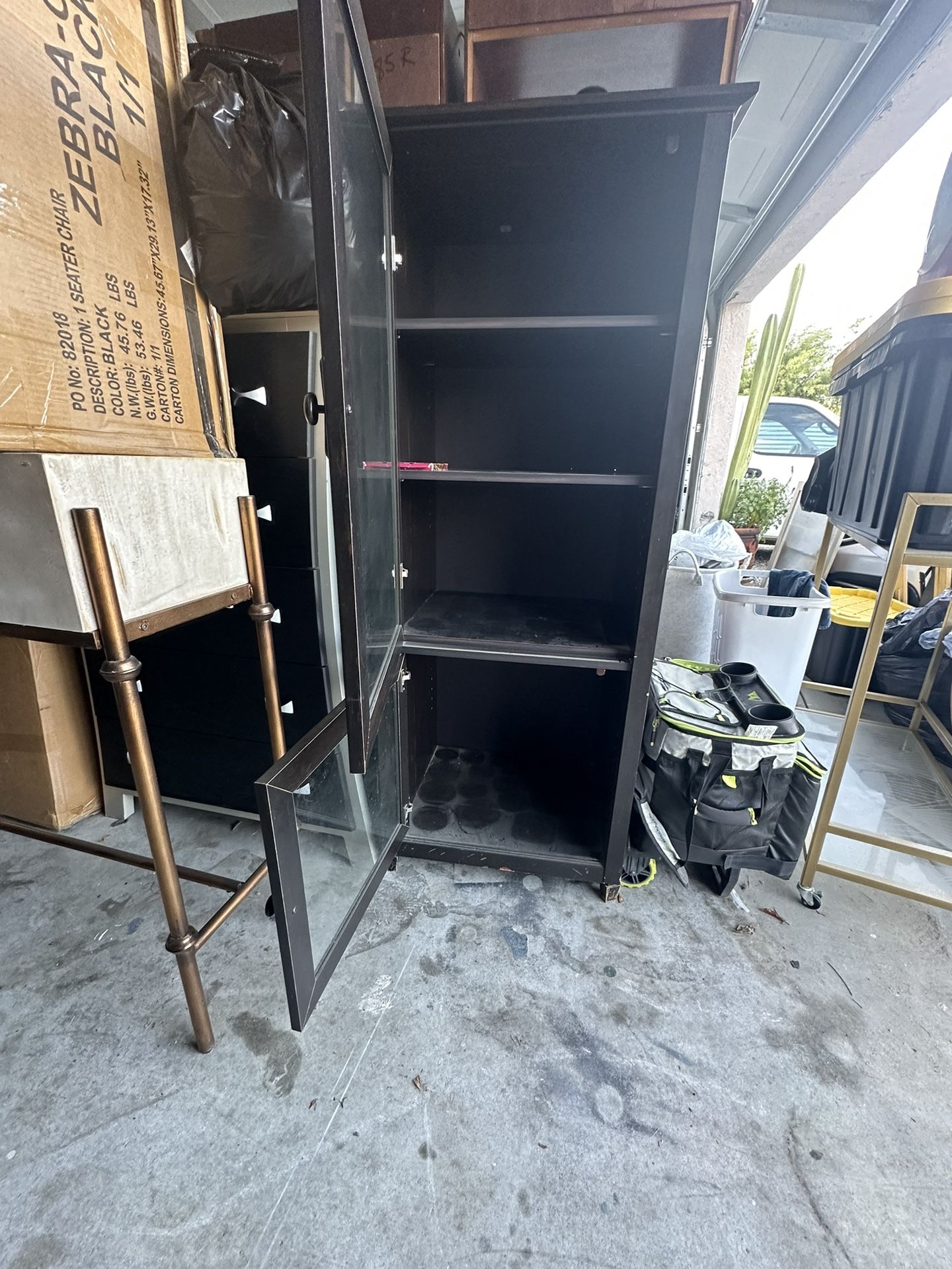 Shelf With Glass Doors