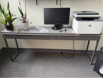Grey console table