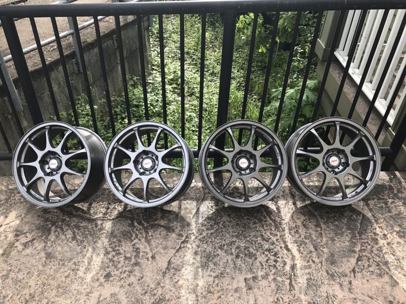 Set of 4 Kosei K4R Light Grey Wheels 17x8.0" ET42 5x120