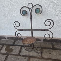 Cast Iron Cross/Candle Holder 
