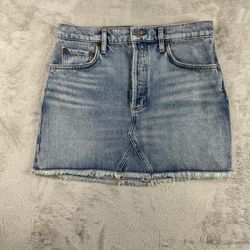 AGOLDE Los Angeles premium skirt w button fly sz 28 Women’s 