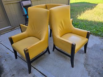 4 Cabot Wrenn Mood Chairs Mustard Yellow