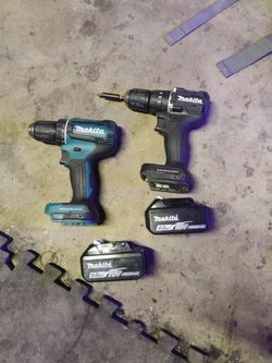 Makita drills and batteries