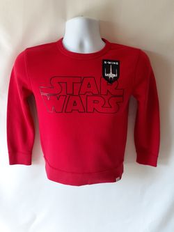 GAP Star Wars X-Wing Fighter boys red long-sleeve sweatshirt size M(8)