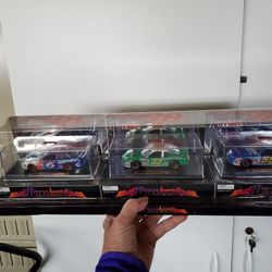 3 Pack Diecast Cars W Display Cases