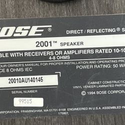 3 BOSE Speaker 2001