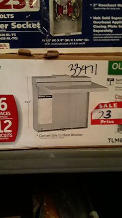 Main Lug 125 Amps 6 spaces 22 circuits