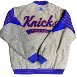 Vintage 1998 Starter New York Knicks Wool Bomber Jacket: Size XL (27 x 29)