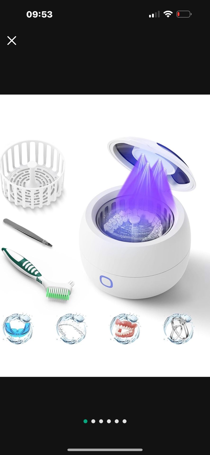 Upgraded Ultrasonic Retainer Cleaner, 45kHz Retainer Cleaner Machine for Denture Cleaner, Retainer Cleaner, Mouth Guard Cleaner, Night Guard Cleaner, 