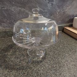Solid Crystal Glass Cake Stand