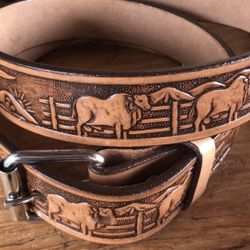Western Leather Belt All Sizes 