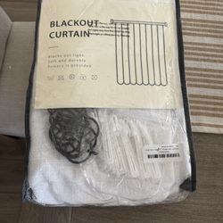 White Blackout Curtain 