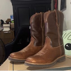 Tecovas Men's Western Square Toe Waterproof Leather Boots Brown US 9 EE