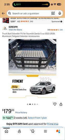 EZREXPM Truck Bed Extender for Hyundai Santa Cruz 2022-2026