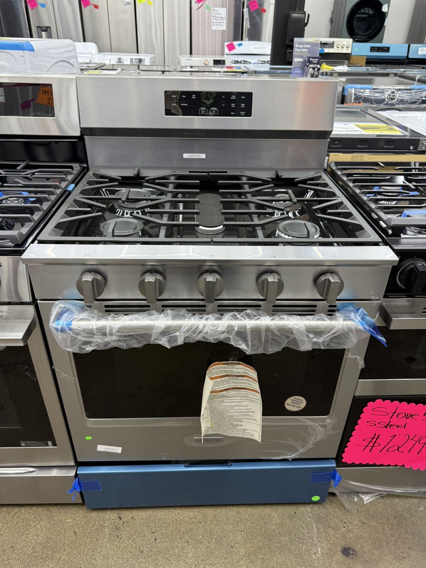 Brand new Maytag Stainless steel 5 burner range stove