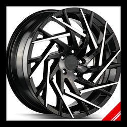 Brand New 24" SDA NDO 6x139.7 Black Machine Wheels