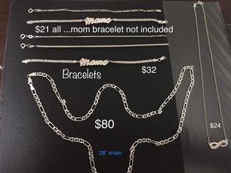 I am selling brand new chain and bracelets