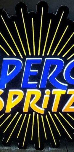 Aperol Spritz neon bar sign